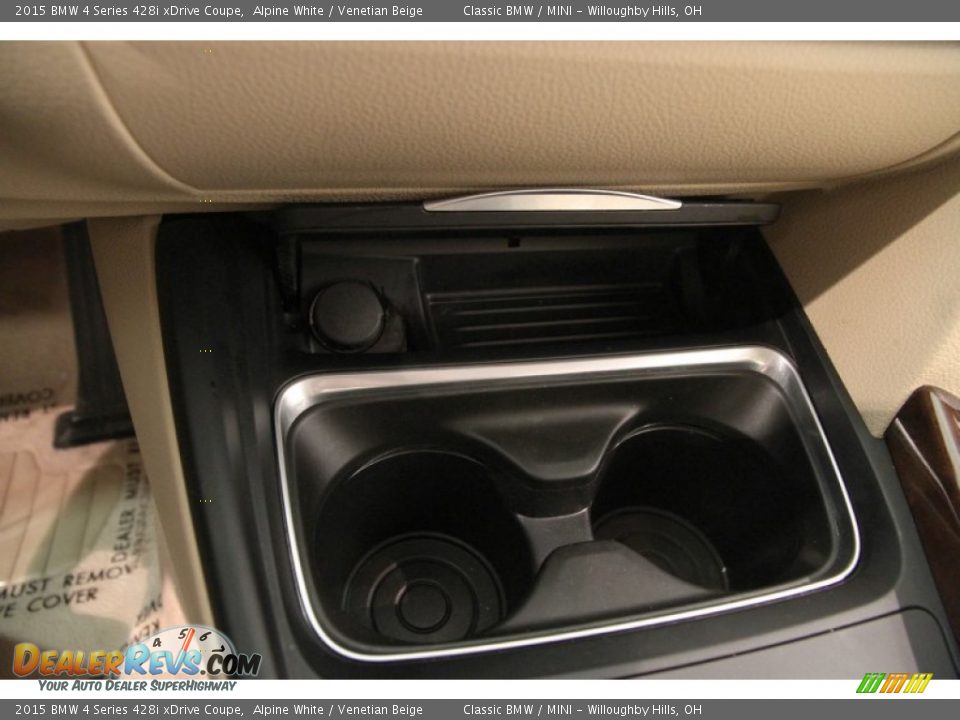 2015 BMW 4 Series 428i xDrive Coupe Alpine White / Venetian Beige Photo #17