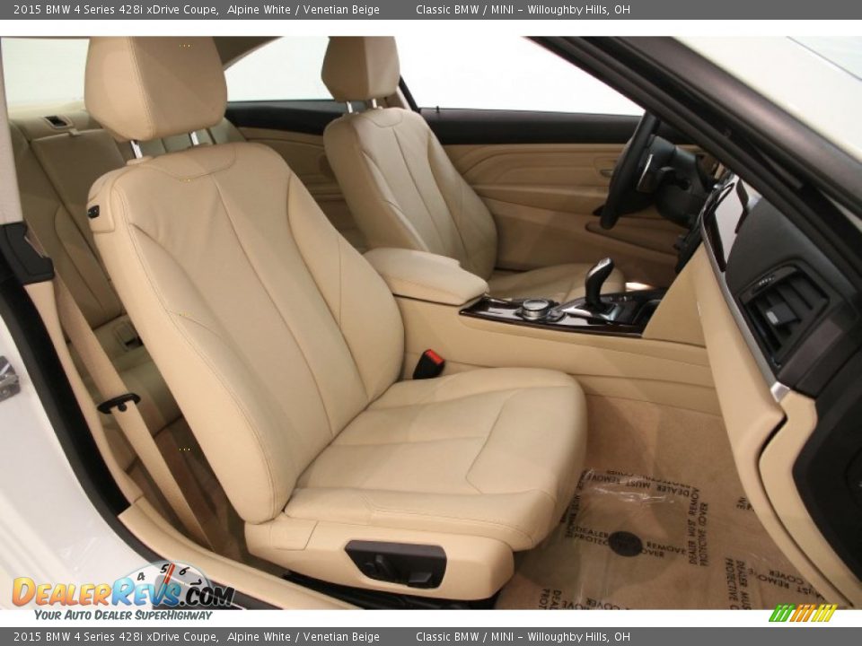 2015 BMW 4 Series 428i xDrive Coupe Alpine White / Venetian Beige Photo #21