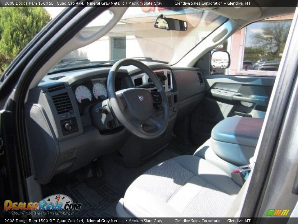 2008 Dodge Ram 1500 SLT Quad Cab 4x4 Mineral Gray Metallic / Medium Slate Gray Photo #7