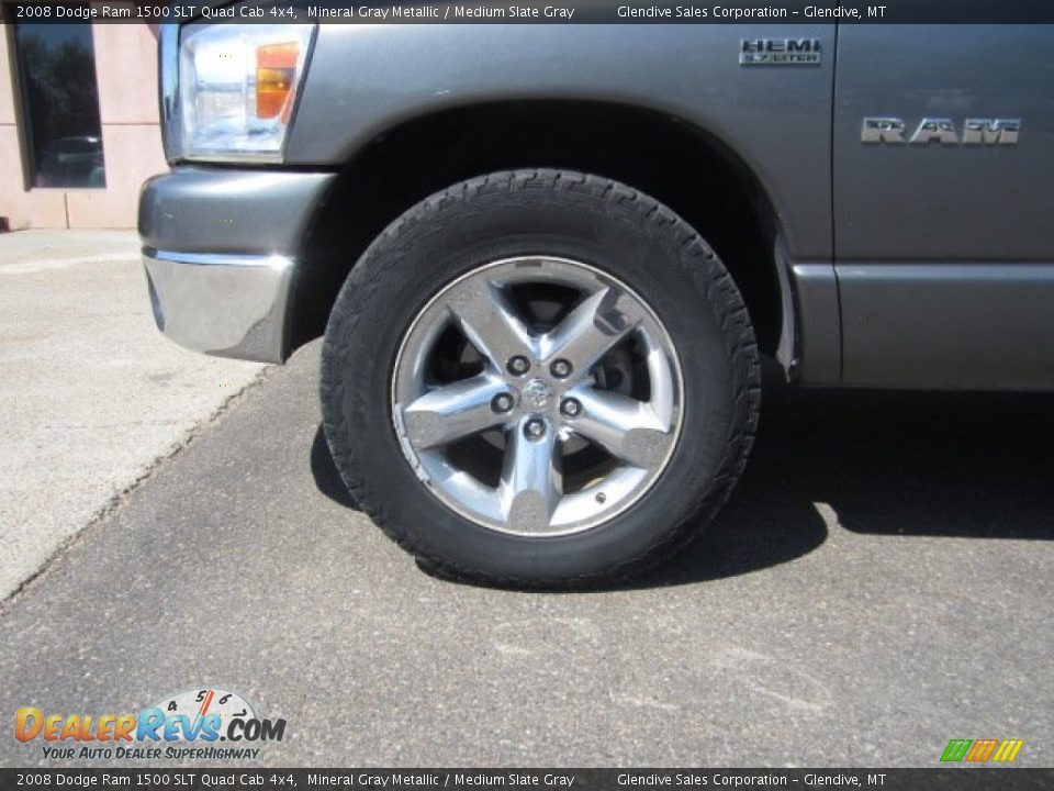 2008 Dodge Ram 1500 SLT Quad Cab 4x4 Mineral Gray Metallic / Medium Slate Gray Photo #15