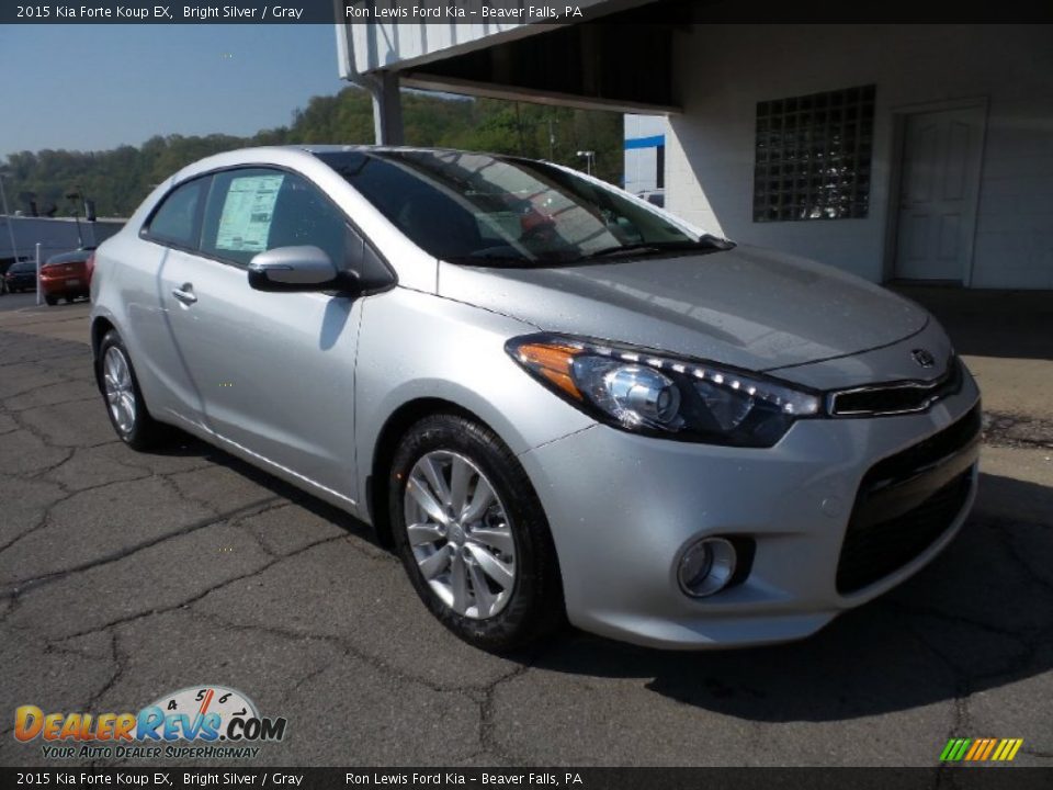 2015 Kia Forte Koup EX Bright Silver / Gray Photo #9