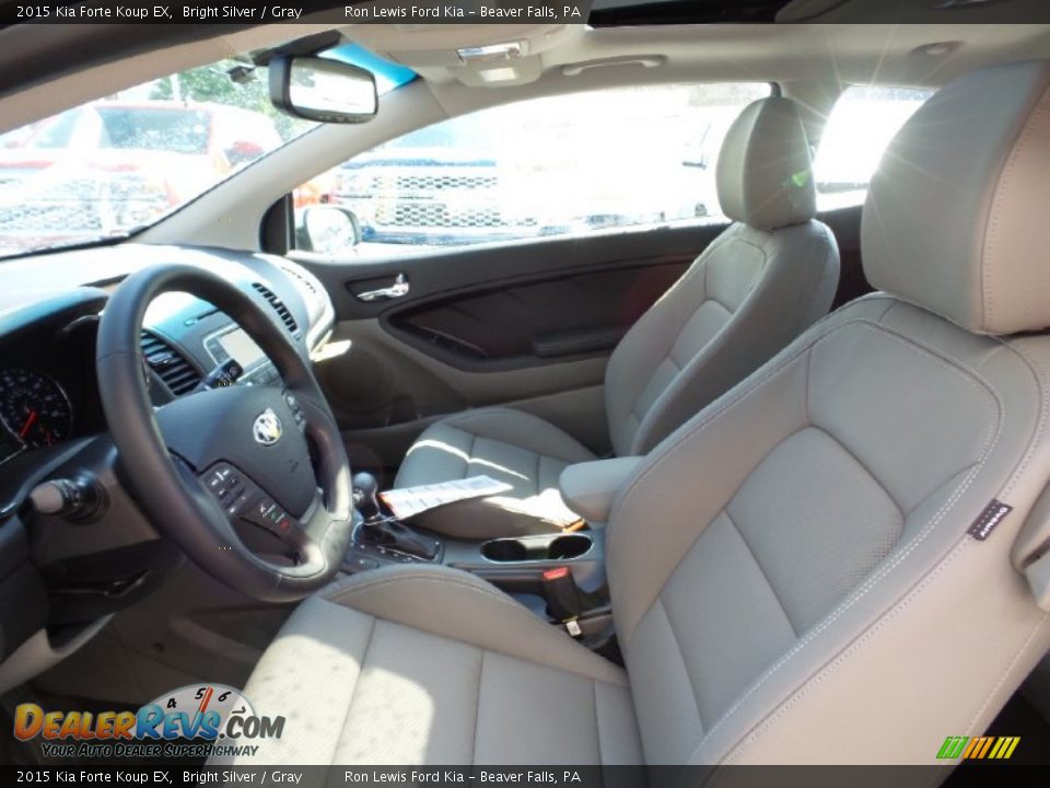 2015 Kia Forte Koup EX Bright Silver / Gray Photo #11