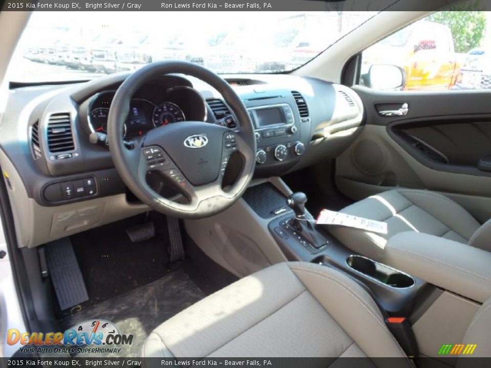 Gray Interior - 2015 Kia Forte Koup EX Photo #13