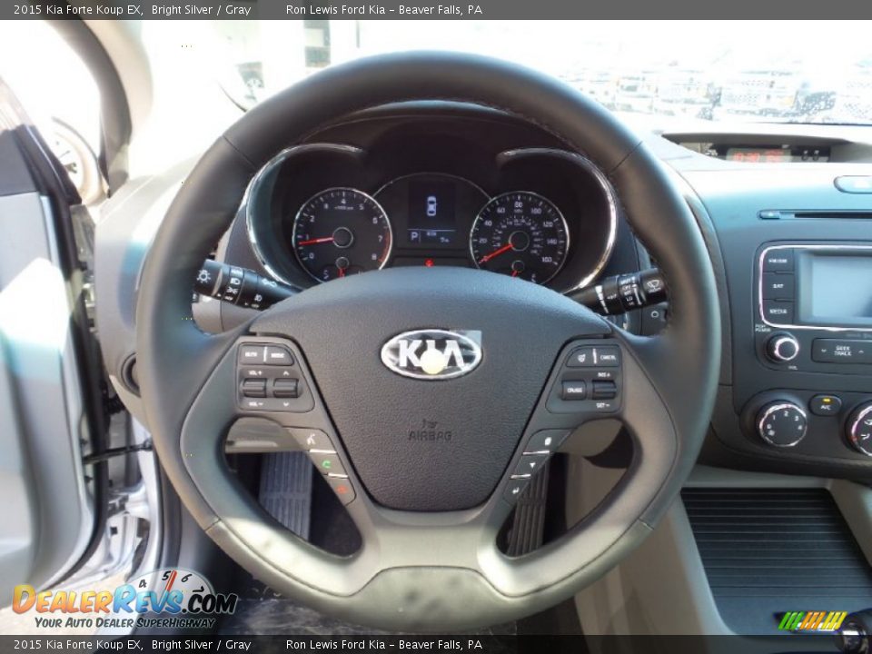 2015 Kia Forte Koup EX Bright Silver / Gray Photo #16