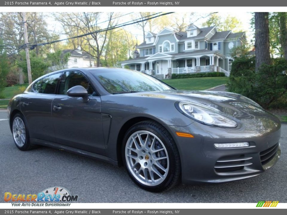 2015 Porsche Panamera 4 Agate Grey Metallic / Black Photo #7