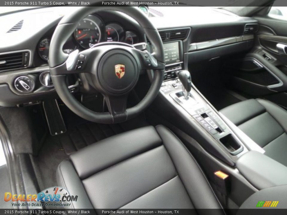 Black Interior - 2015 Porsche 911 Turbo S Coupe Photo #15