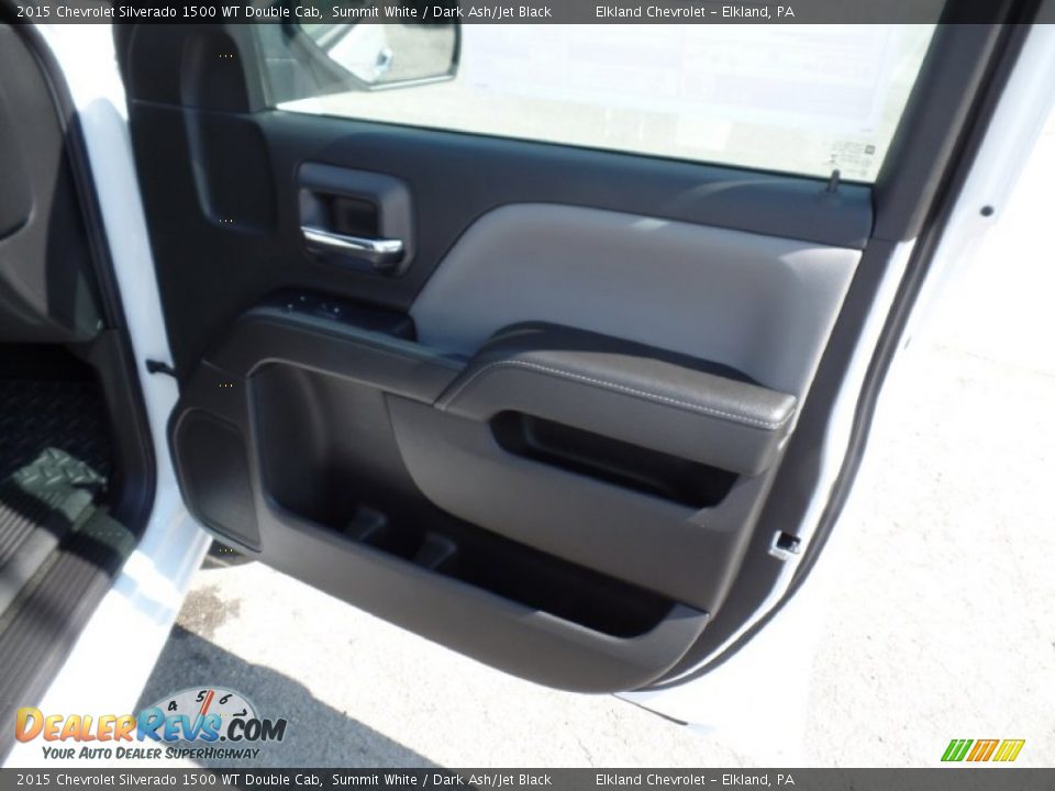 2015 Chevrolet Silverado 1500 WT Double Cab Summit White / Dark Ash/Jet Black Photo #19