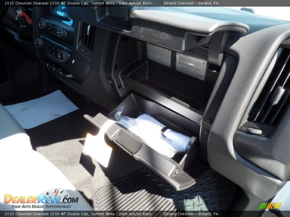 2015 Chevrolet Silverado 1500 WT Double Cab Summit White / Dark Ash/Jet Black Photo #21