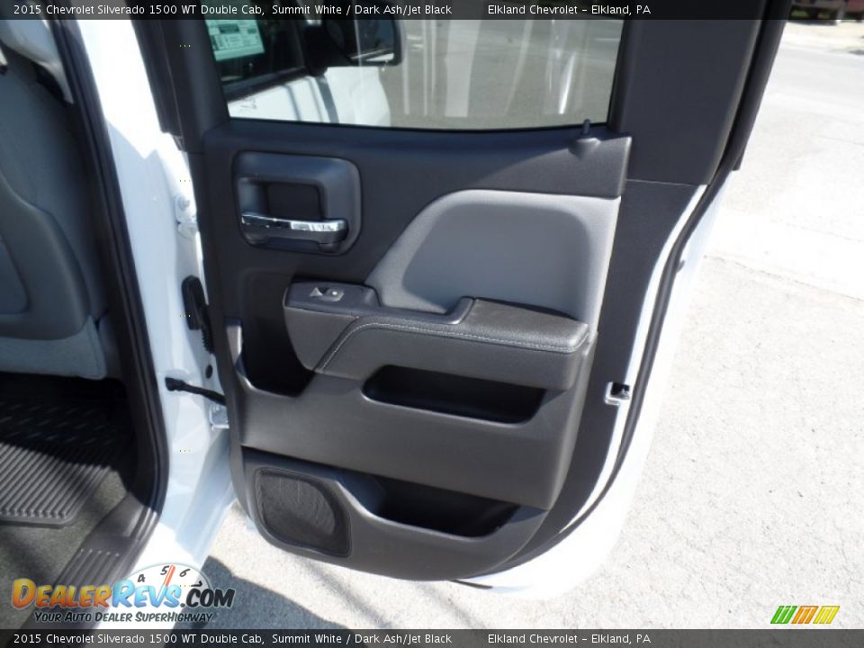2015 Chevrolet Silverado 1500 WT Double Cab Summit White / Dark Ash/Jet Black Photo #22