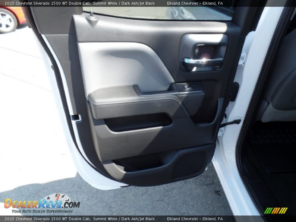 2015 Chevrolet Silverado 1500 WT Double Cab Summit White / Dark Ash/Jet Black Photo #25