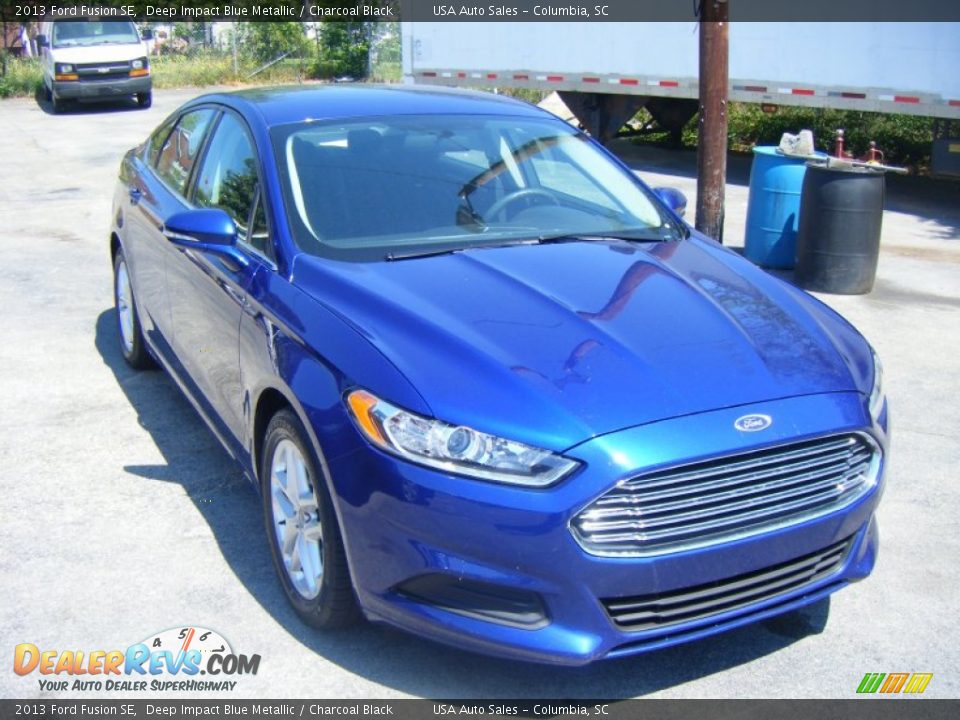 2013 Ford Fusion SE Deep Impact Blue Metallic / Charcoal Black Photo #1