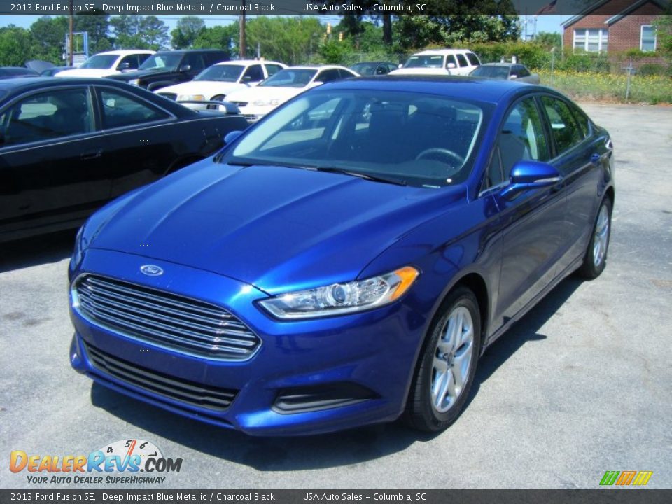 2013 Ford Fusion SE Deep Impact Blue Metallic / Charcoal Black Photo #2