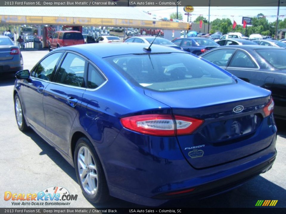 2013 Ford Fusion SE Deep Impact Blue Metallic / Charcoal Black Photo #3