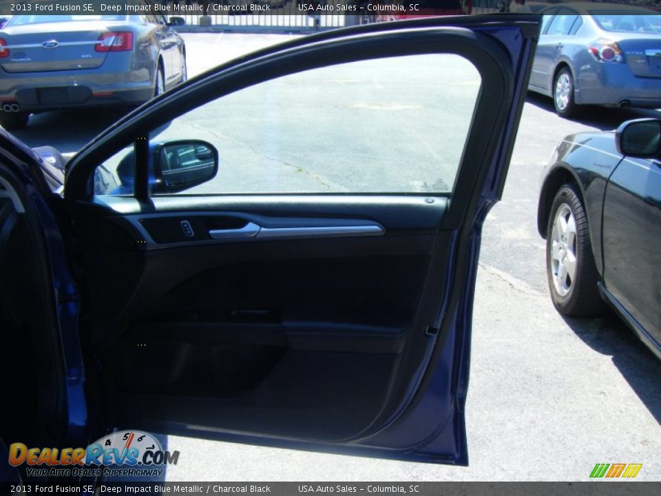 2013 Ford Fusion SE Deep Impact Blue Metallic / Charcoal Black Photo #13