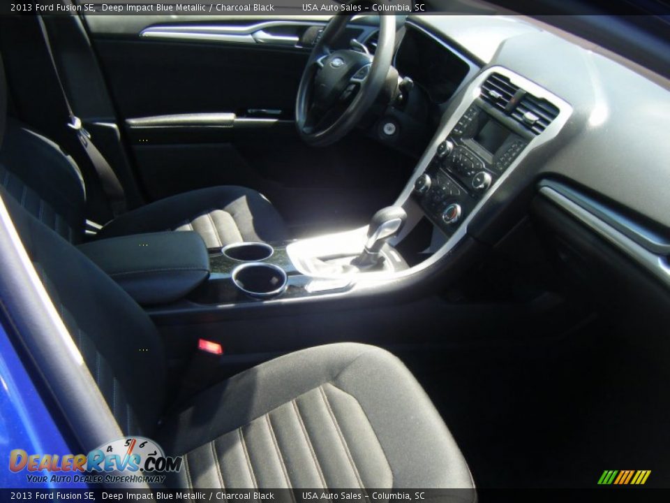 2013 Ford Fusion SE Deep Impact Blue Metallic / Charcoal Black Photo #14
