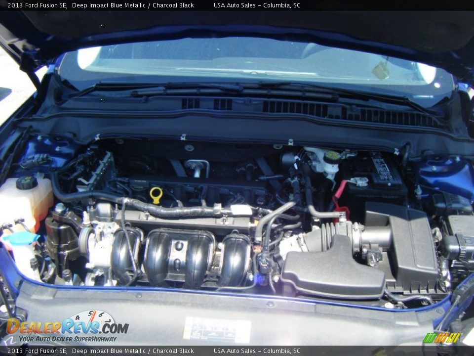 2013 Ford Fusion SE Deep Impact Blue Metallic / Charcoal Black Photo #16