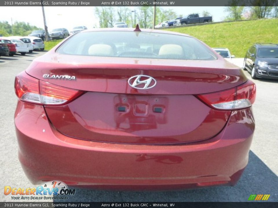 2013 Hyundai Elantra GLS Sparkling Ruby / Beige Photo #4