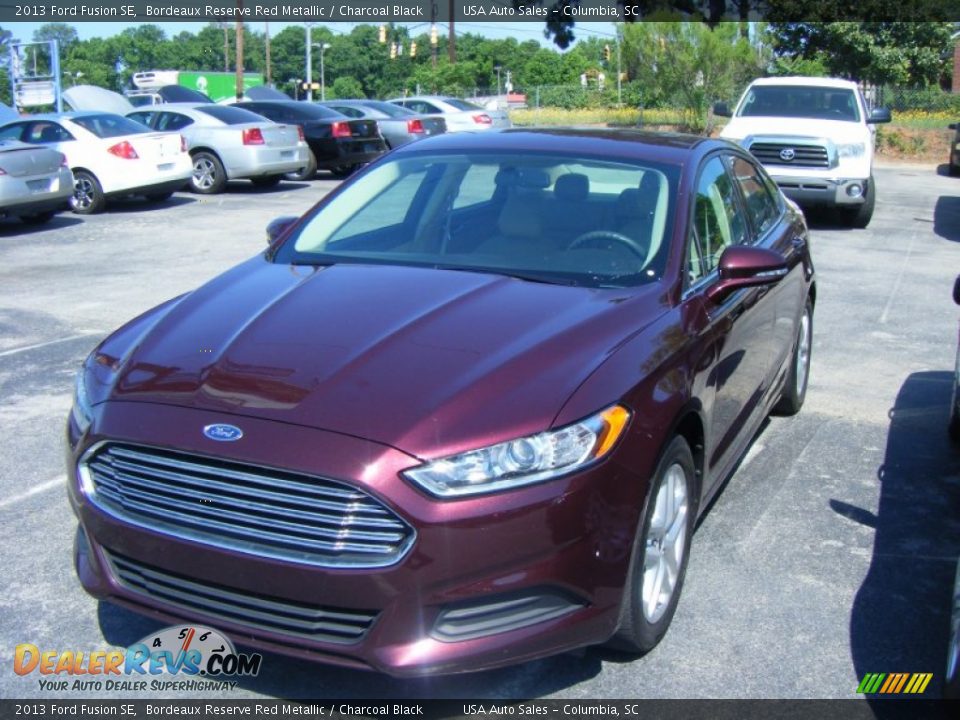 2013 Ford Fusion SE Bordeaux Reserve Red Metallic / Charcoal Black Photo #1