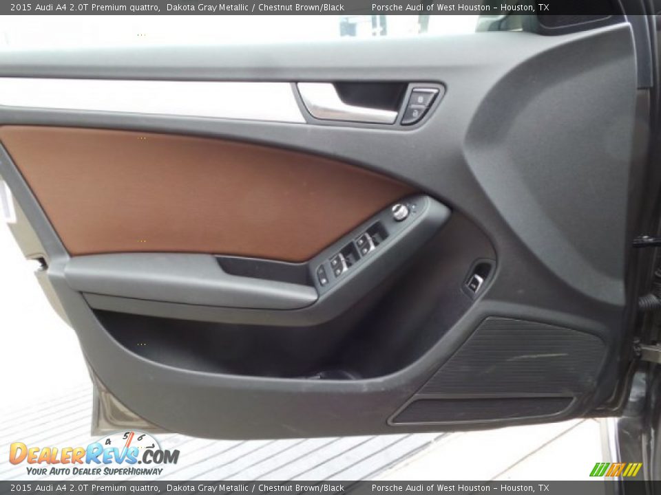 2015 Audi A4 2.0T Premium quattro Dakota Gray Metallic / Chestnut Brown/Black Photo #13