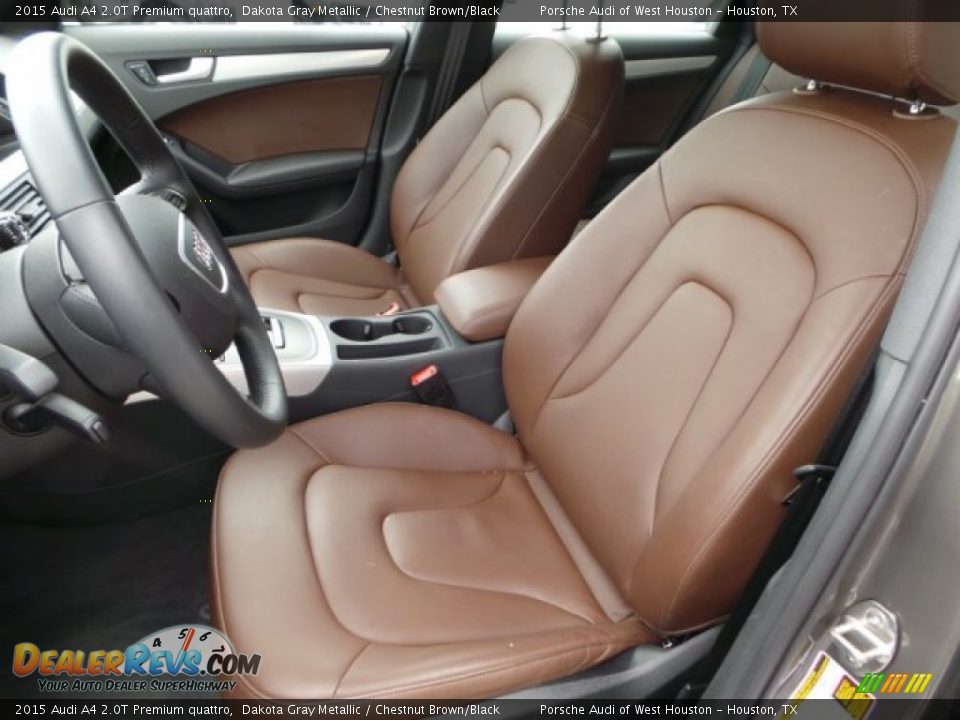 2015 Audi A4 2.0T Premium quattro Dakota Gray Metallic / Chestnut Brown/Black Photo #15