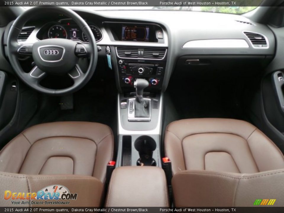 2015 Audi A4 2.0T Premium quattro Dakota Gray Metallic / Chestnut Brown/Black Photo #29