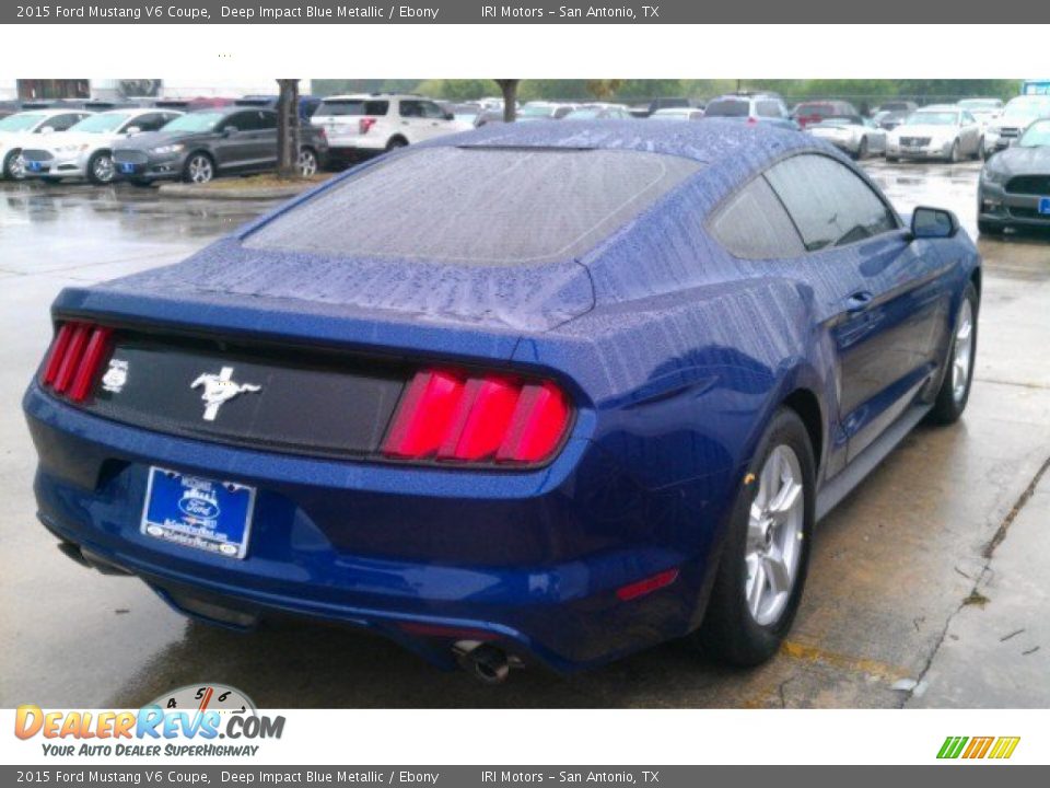 2015 Ford Mustang V6 Coupe Deep Impact Blue Metallic / Ebony Photo #8