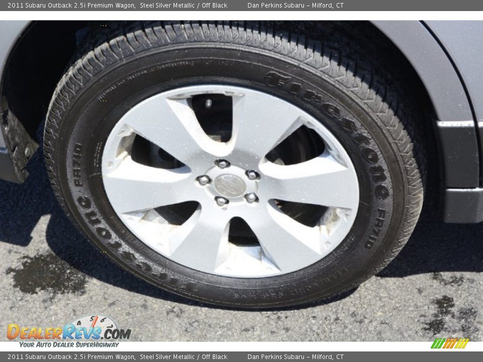 2011 Subaru Outback 2.5i Premium Wagon Steel Silver Metallic / Off Black Photo #21