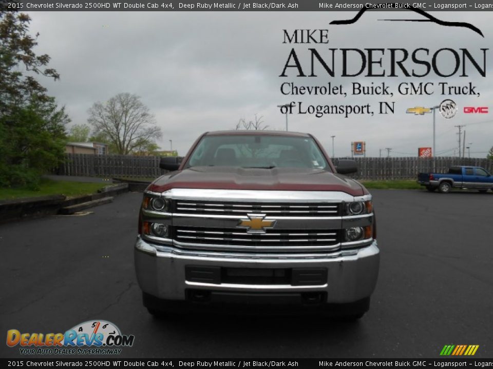 2015 Chevrolet Silverado 2500HD WT Double Cab 4x4 Deep Ruby Metallic / Jet Black/Dark Ash Photo #2