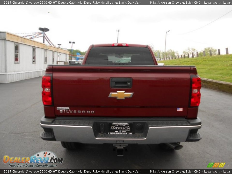 2015 Chevrolet Silverado 2500HD WT Double Cab 4x4 Deep Ruby Metallic / Jet Black/Dark Ash Photo #4