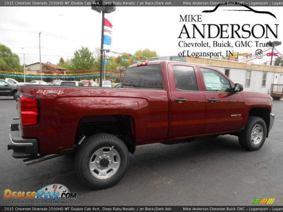 2015 Chevrolet Silverado 2500HD WT Double Cab 4x4 Deep Ruby Metallic / Jet Black/Dark Ash Photo #5