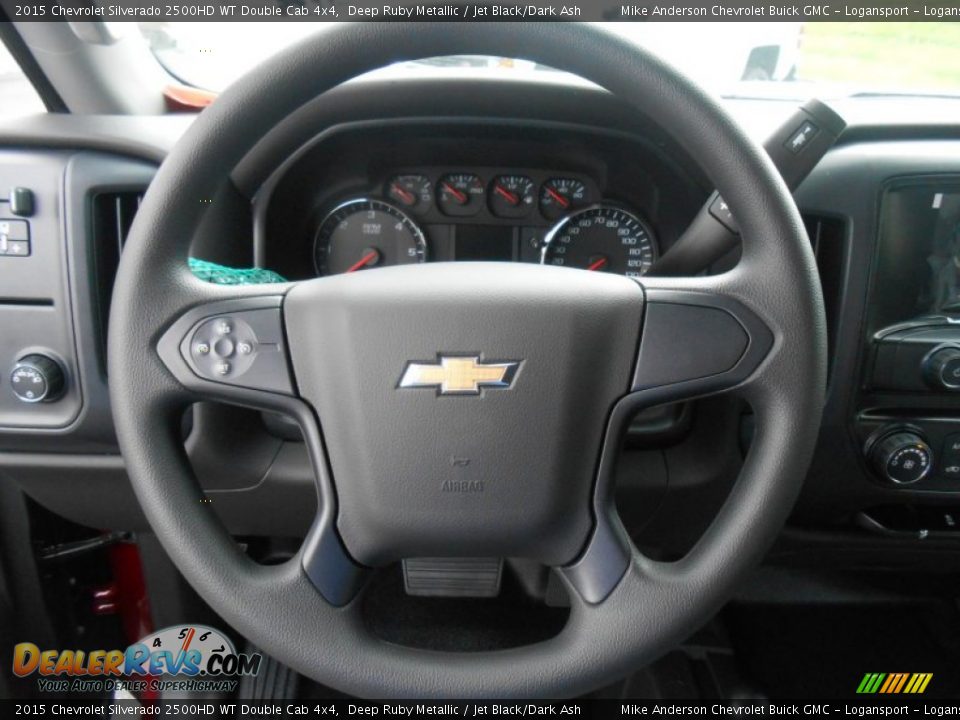 2015 Chevrolet Silverado 2500HD WT Double Cab 4x4 Deep Ruby Metallic / Jet Black/Dark Ash Photo #9