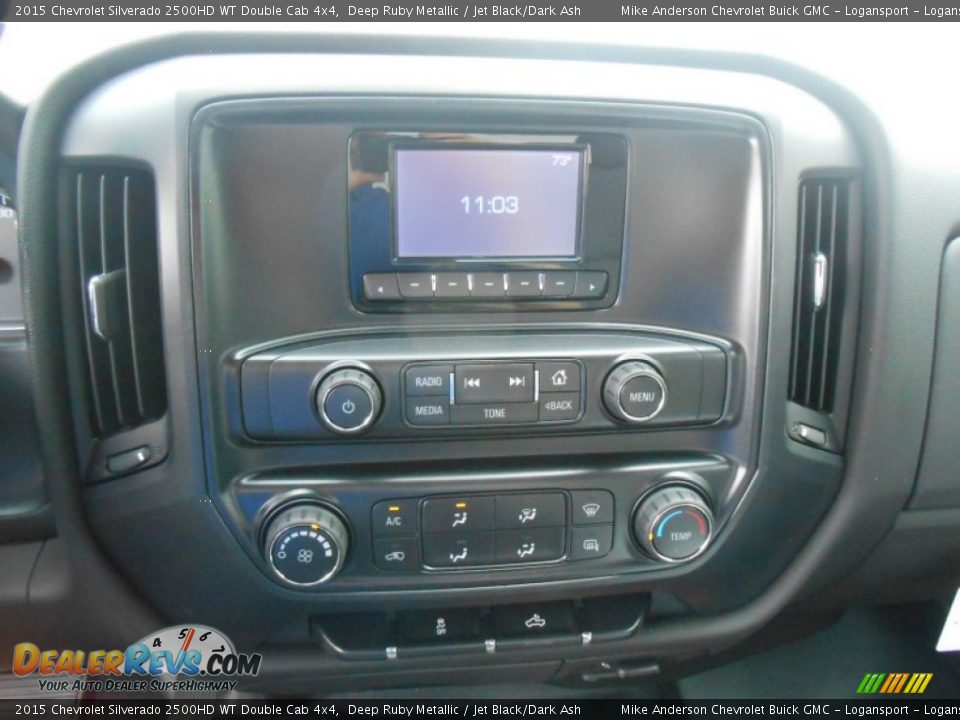 2015 Chevrolet Silverado 2500HD WT Double Cab 4x4 Deep Ruby Metallic / Jet Black/Dark Ash Photo #11