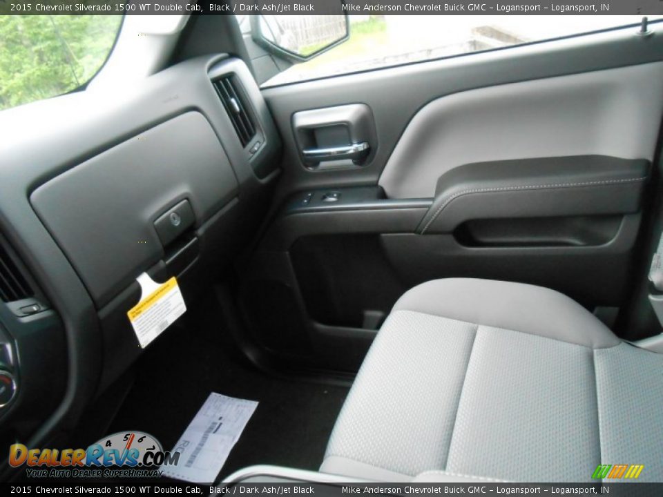 2015 Chevrolet Silverado 1500 WT Double Cab Black / Dark Ash/Jet Black Photo #15