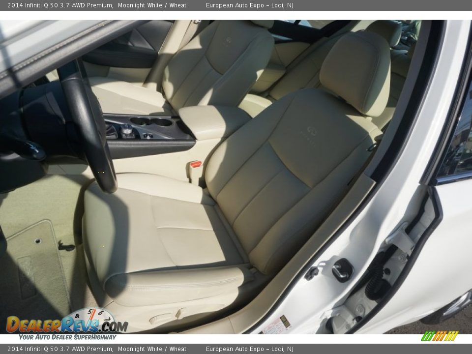 2014 Infiniti Q 50 3.7 AWD Premium Moonlight White / Wheat Photo #5