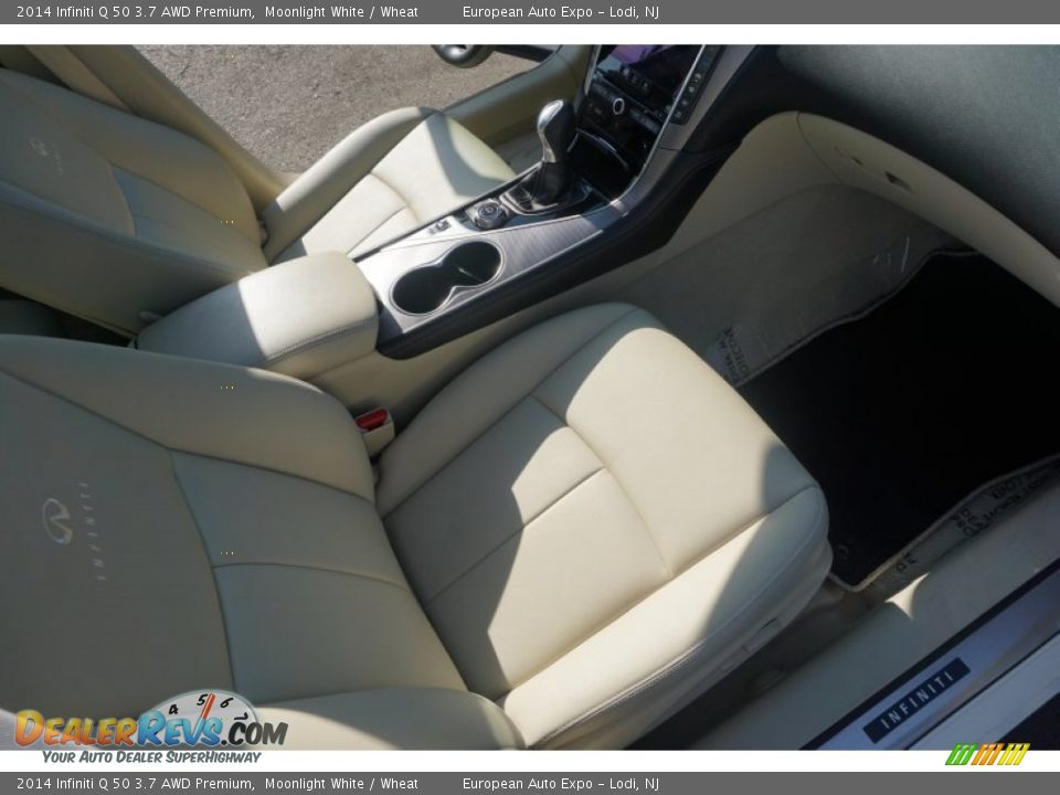 2014 Infiniti Q 50 3.7 AWD Premium Moonlight White / Wheat Photo #6