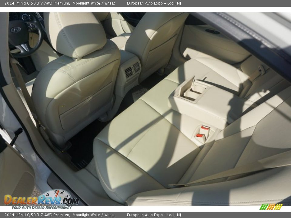 2014 Infiniti Q 50 3.7 AWD Premium Moonlight White / Wheat Photo #10
