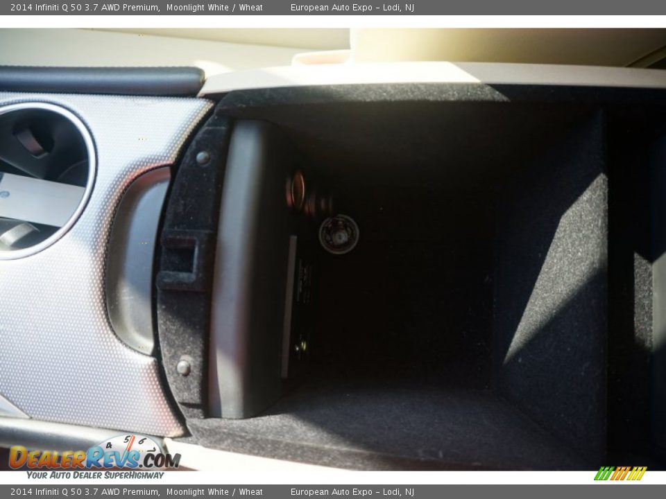2014 Infiniti Q 50 3.7 AWD Premium Moonlight White / Wheat Photo #27