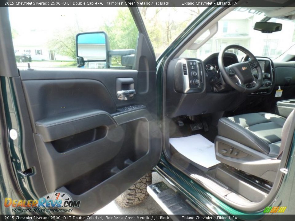 2015 Chevrolet Silverado 2500HD LT Double Cab 4x4 Rainforest Green Metallic / Jet Black Photo #14