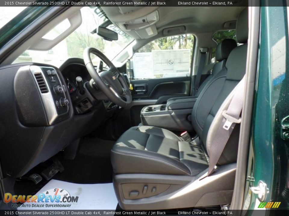 2015 Chevrolet Silverado 2500HD LT Double Cab 4x4 Rainforest Green Metallic / Jet Black Photo #17