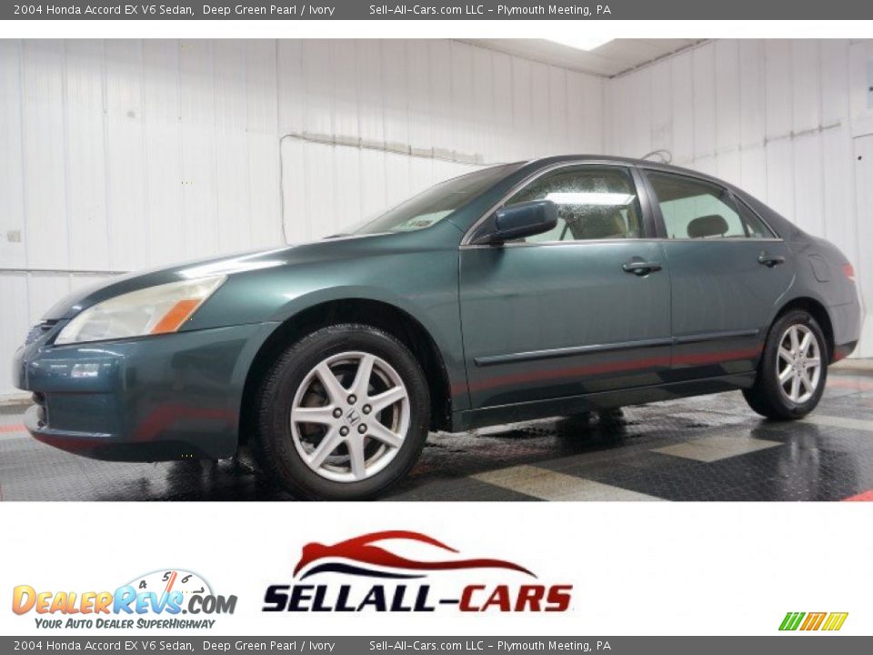 2004 Honda Accord EX V6 Sedan Deep Green Pearl / Ivory Photo #1