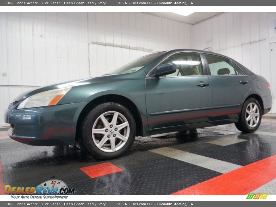 2004 Honda Accord EX V6 Sedan Deep Green Pearl / Ivory Photo #2