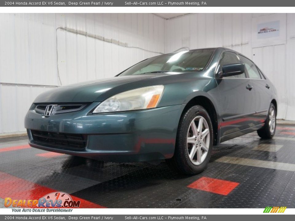 2004 Honda Accord EX V6 Sedan Deep Green Pearl / Ivory Photo #3