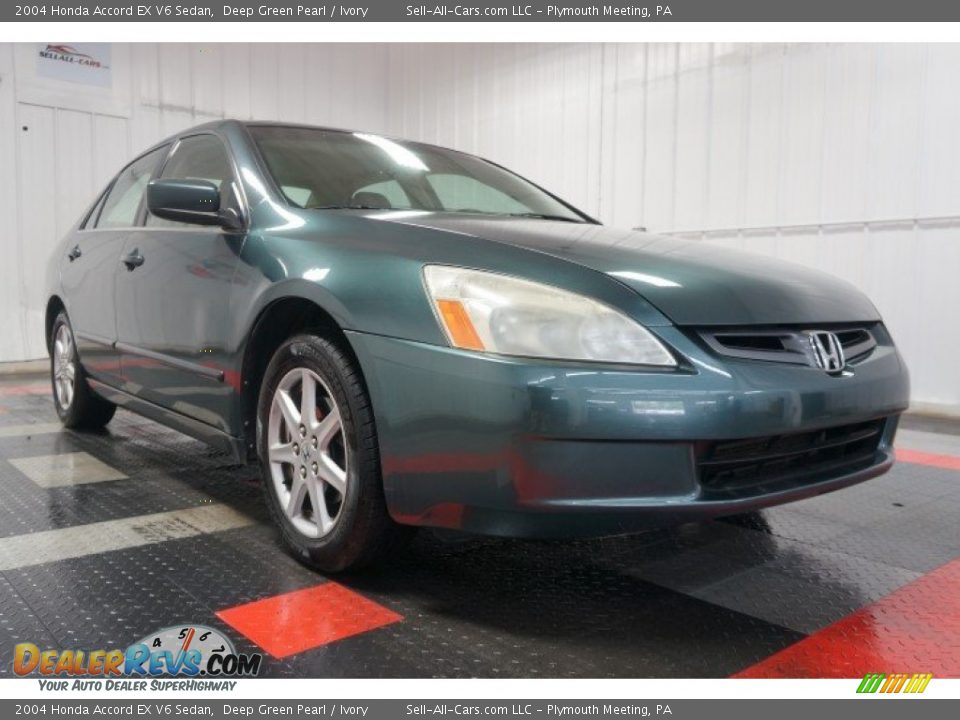 2004 Honda Accord EX V6 Sedan Deep Green Pearl / Ivory Photo #5