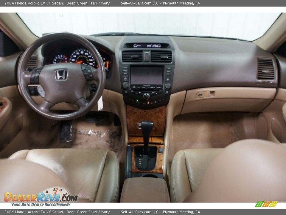 2004 Honda Accord EX V6 Sedan Deep Green Pearl / Ivory Photo #22