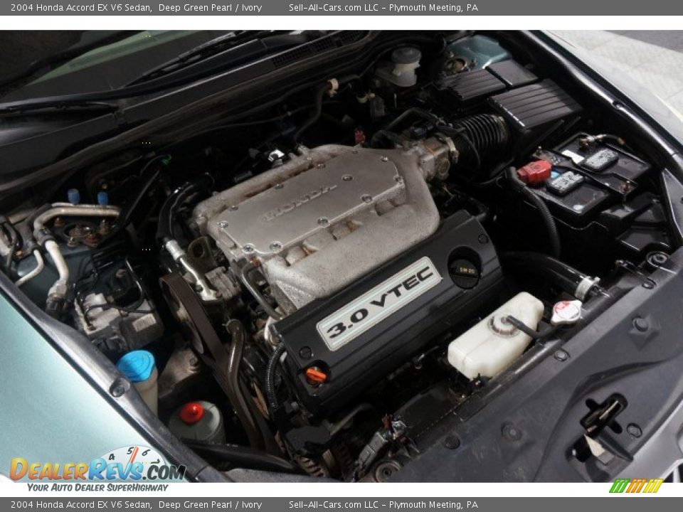 2004 Honda Accord EX V6 Sedan Deep Green Pearl / Ivory Photo #34