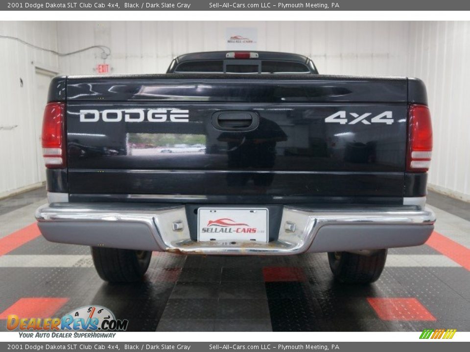 2001 Dodge Dakota SLT Club Cab 4x4 Black / Dark Slate Gray Photo #9