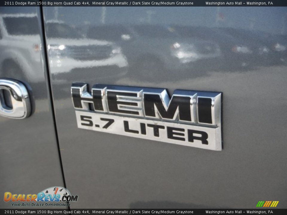 2011 Dodge Ram 1500 Big Horn Quad Cab 4x4 Mineral Gray Metallic / Dark Slate Gray/Medium Graystone Photo #3
