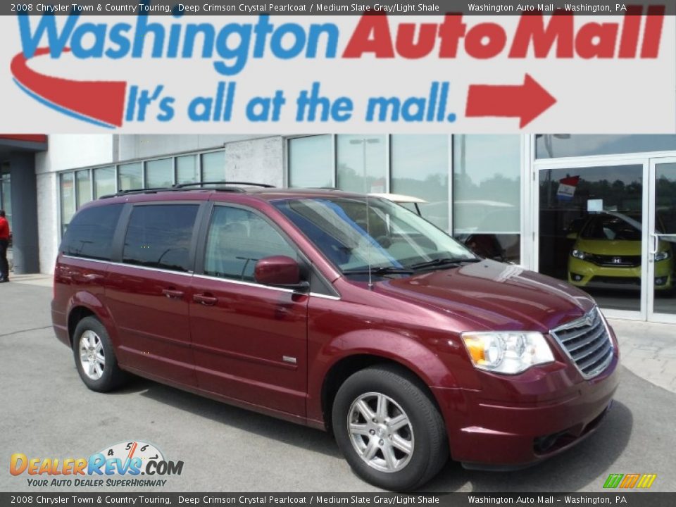 2008 Chrysler Town & Country Touring Deep Crimson Crystal Pearlcoat / Medium Slate Gray/Light Shale Photo #1