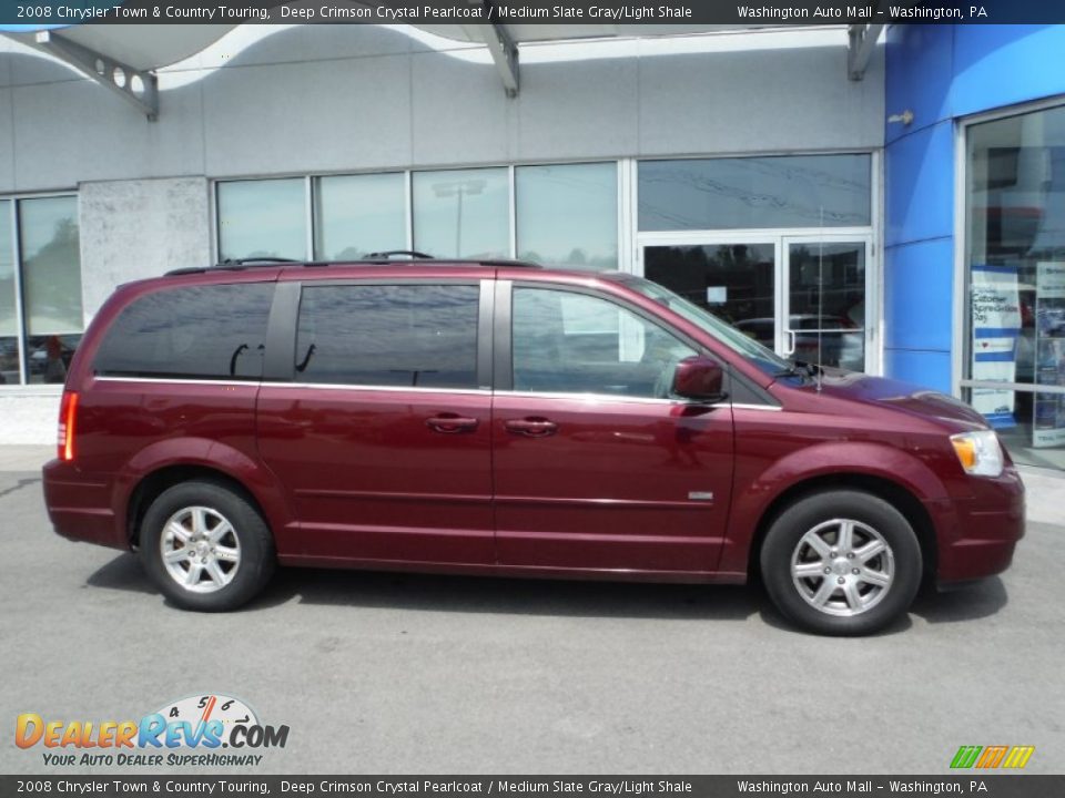 2008 Chrysler Town & Country Touring Deep Crimson Crystal Pearlcoat / Medium Slate Gray/Light Shale Photo #2
