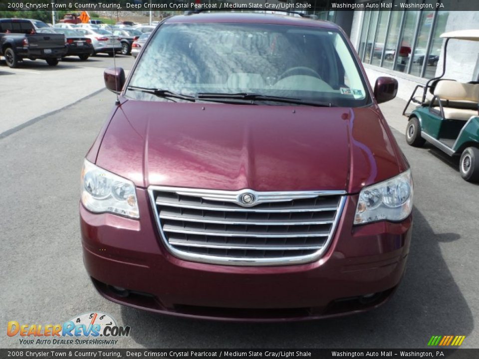 2008 Chrysler Town & Country Touring Deep Crimson Crystal Pearlcoat / Medium Slate Gray/Light Shale Photo #4